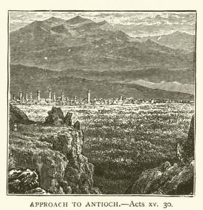 Antiochia megközelítése, ApCsel, xv, 30 (metszet) alkotó: English School