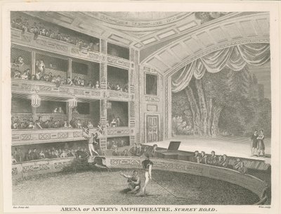 Az Astleys Amphitheatre arénája, Surrey Road alkotó: English School