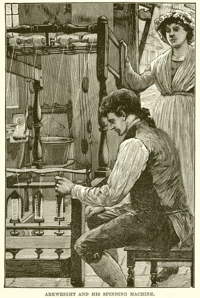 Arkwright és a fonógépe alkotó: English School