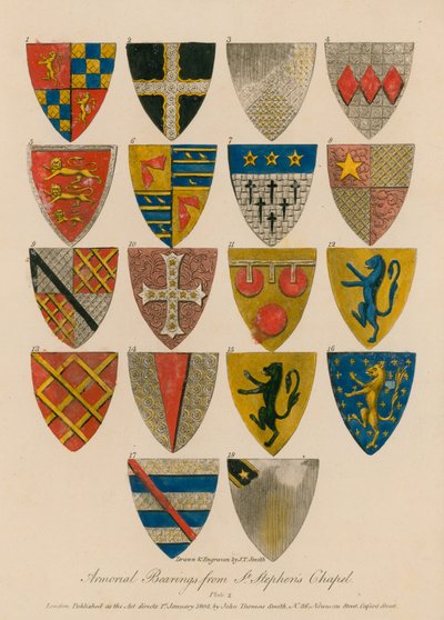 Fegyvercsapágyak a Szent István-kápolnából alkotó: English School