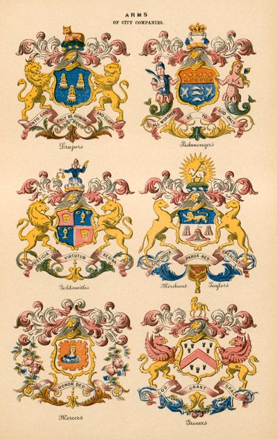 A városi társaságok karjai alkotó: English School