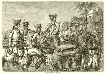 Lord Pigot letartóztatása (1776) alkotó: English School