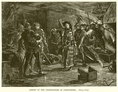 Az összeesküvők letartóztatása Cirencesterben alkotó: English School