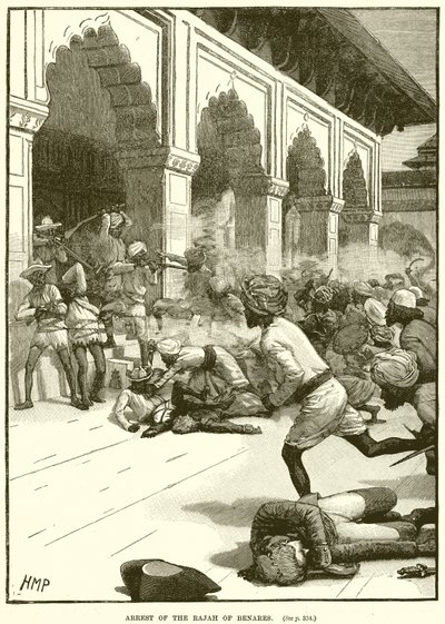Benáresi rádzsa letartóztatása alkotó: English School