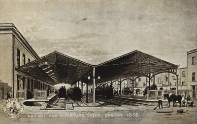 Érkezési és indulási istállók, Euston 1838 alkotó: English School