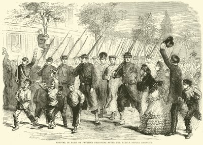 Porosz foglyok Párizsba érkezése a Bagneux előtti csata után, 1870. október alkotó: English School