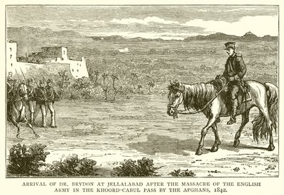 Dr. Brydon érkezése Jellalabadba az angol hadsereg lemészárlása után a Khoord-Cabul-hágóban az afgánok által, 1842 alkotó: English School