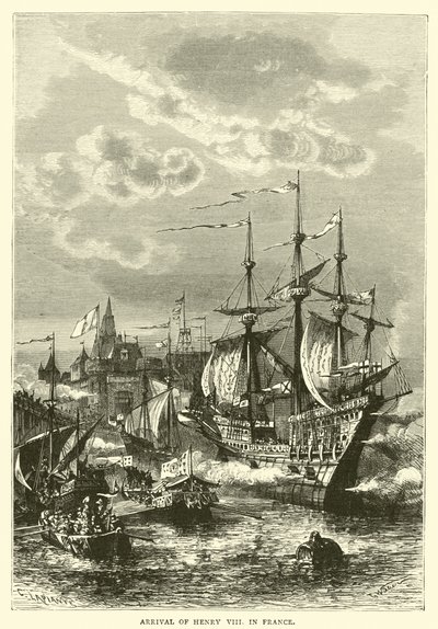 Henrik megérkezése Franciaországba alkotó: English School