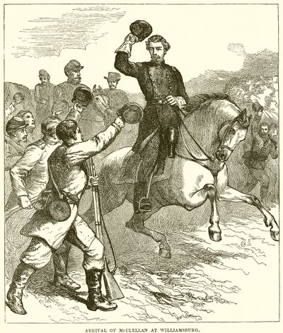 McClellan megérkezése Williamsburgba alkotó: English School