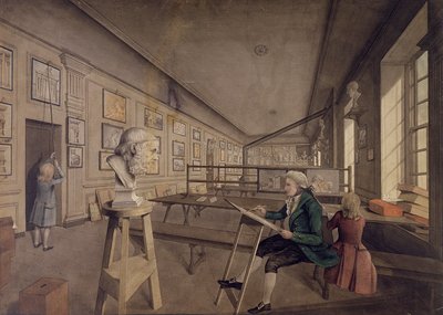 A művész egy mellszobrot másol a Somerset House-i Királyi Művészeti Akadémián, 1780 körül (wc papíron) alkotó: English School