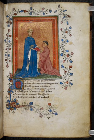 Arundel 38 f.37 Thomas Hoccleve bemutatja 