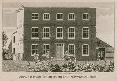 Asplins Farm House, Marsh Lane, Tottenham, London alkotó: English School