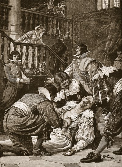 Buckingham herceg meggyilkolása, illusztráció a 