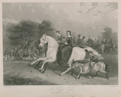 Dagálykor a Rotten Row-ban, a Hyde Parkban, Londonban alkotó: English School