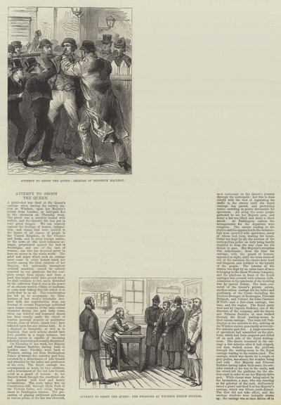 Kísérlet lelőni a királynőt (metszet) alkotó: English School