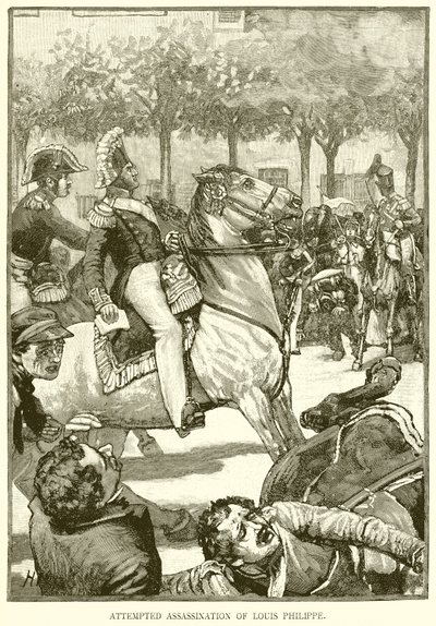 Louis Philippe meggyilkolásának kísérlete alkotó: English School