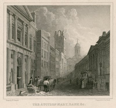 Auction Mart, St Bartholomews Lane, London és Bank alkotó: English School