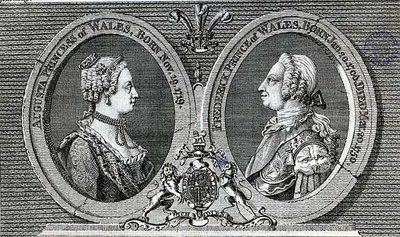 Augusta, walesi hercegnő (1719-72) és Frederick Louis, walesi herceg (1707-51), emlékmű a Gentleman