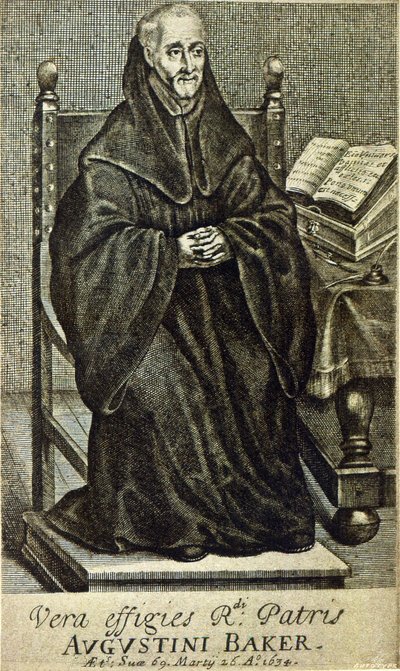 Augustini Baker, a Szent Bölcsesség előlapja, 1634-ben nyomtatták alkotó: English School