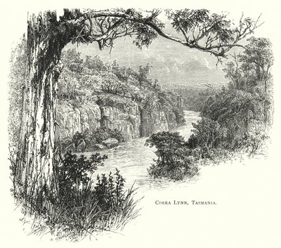 Ausztrália: Corra Lynn, Tasmania (metszet) alkotó: English School