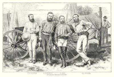 Ausztrália: Overland Telegraph Party (metszet) alkotó: English School
