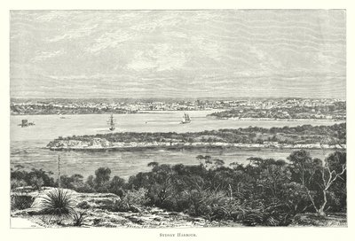 Ausztrália: Sydney Harbour (metszet) alkotó: English School