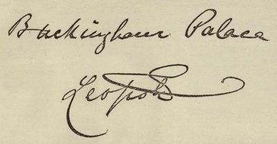 Albany hercegének autogramja (metszet) alkotó: English School