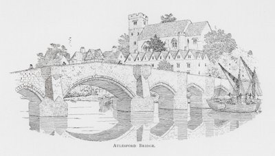 Aylesford Bridge (litográfia) alkotó: English School