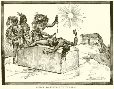 Aztékok áldoznak a Napnak alkotó: English School
