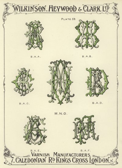 BAA, BAB, BAC, MNO, BAD, BAE, BAF alkotó: English School