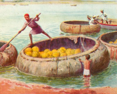 Bagdad, Gufa a Tigris partján (színes litográfia) alkotó: English School