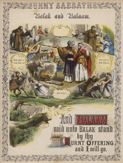 Bálák és Bálám (színes metszet) alkotó: English School