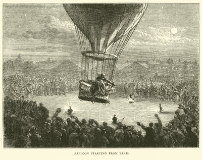 Párizsból induló léggömb, 1870. szeptember alkotó: English School
