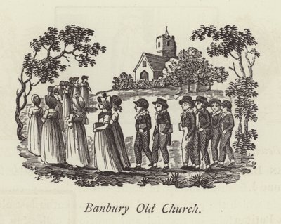 Banbury régi templom (metszet) alkotó: English School