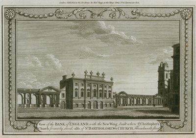 Bank of England, West Wing, Sir Robert Taylor hozzáadta, 1783 alkotó: English School