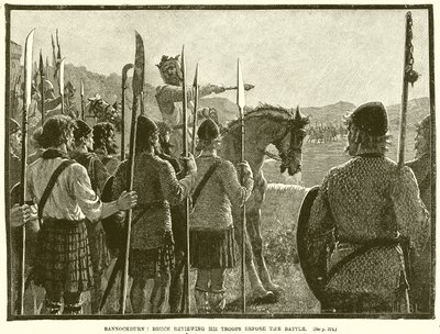 Bannockburn: Bruce áttekinti csapatait a csata előtt alkotó: English School