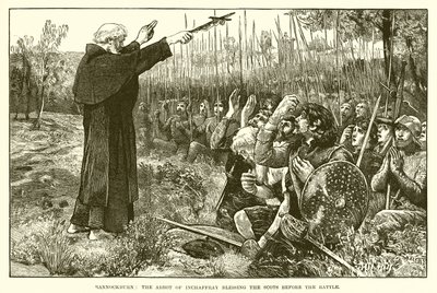 Bannockburn: Inchaffray apátja megáldja a skótokat a csata előtt alkotó: English School