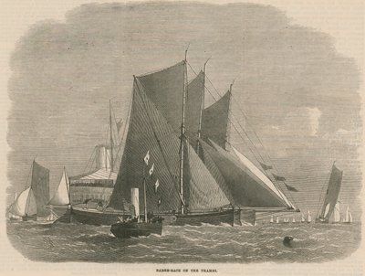 Bárkaverseny a Temzén alkotó: English School