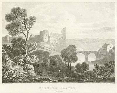 Barnard kastély, Durham (metszet) alkotó: English School