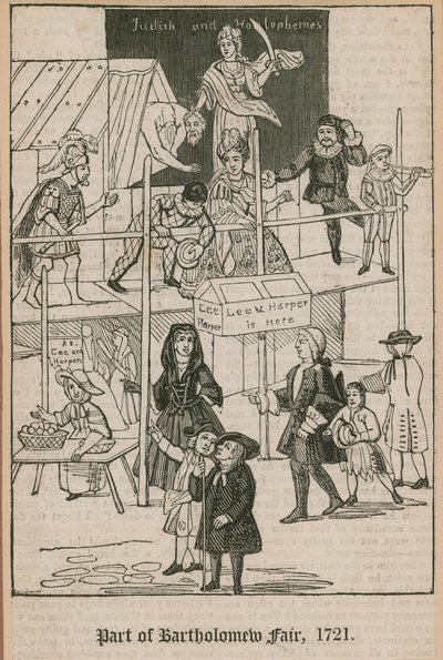 Bartholomew-vásár, 1721; Lee és Harpers Booth alkotó: English School