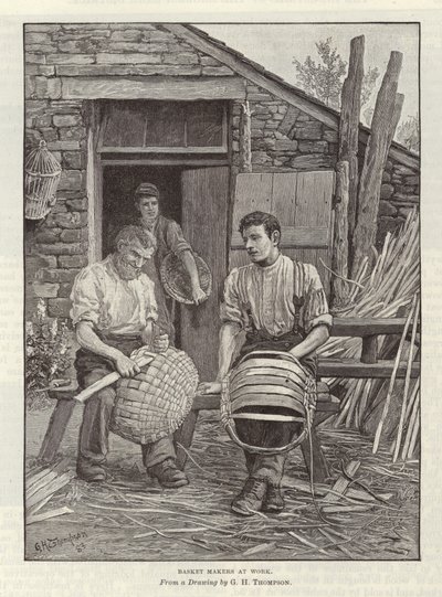 Kosárkészítők munkában alkotó: English School