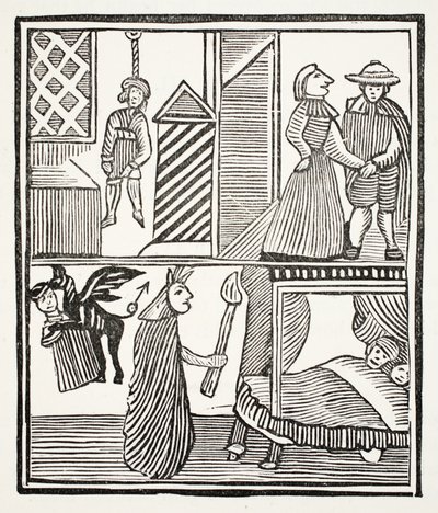 Batemans Tragedy, illusztráció a Chap-books of the Eightenth Century, John Ashton, pub. 1882 alkotó: English School