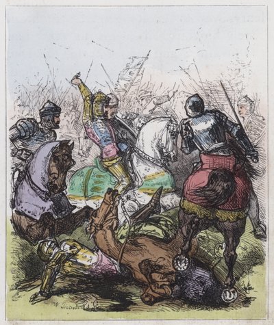 Agincourt-i csata (színes metszet) alkotó: English School