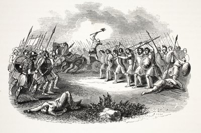 Battle of Rhuddlan Marsh, kocsma. 19. század (acélmetszet) alkotó: English School