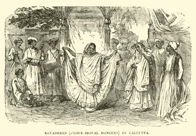 Bayaderes (hivatásos táncosok) Kalkuttából alkotó: English School