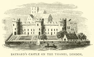 Baynards kastély a Temzén, London alkotó: English School