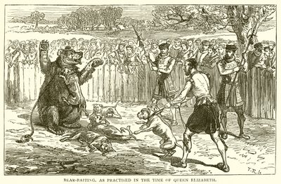 Bärenhetze, wie sie zur Zeit von Königin Elisabeth praktiziert wurde von English School