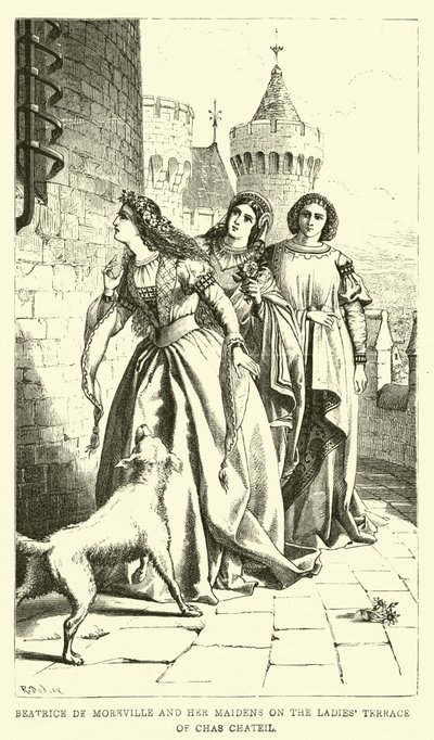 Beatrice de Moreville és lányai Chas Chateil Ladies Terrace-ján alkotó: English School