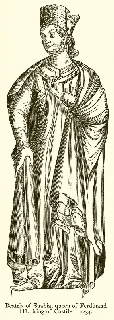 Suabiai Beatrix, III. Ferdinánd királynője, Kasztília királya. 1234 alkotó: English School