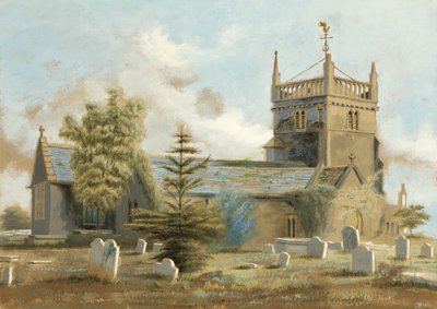 Bedminster Old Church (olaj, papír) alkotó: English School